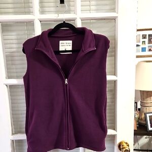 Pine Trails Purple Fleece Vest. Sz Small